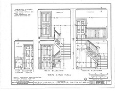 Dorchester Massachusetts 1930s Roger Clap House Main Stair Hall HABS Floor Plan picture
