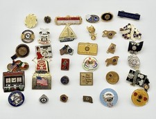 Various Fraternal Club Lapel Pins Lot Of 36 Vintage picture