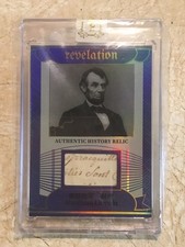 USA president Abraham Lincoln Civil War RELIC Handwritten Word  RARE Card picture