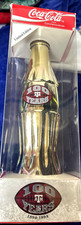 Texas A&M University 100 Year LTD Edition 2500 GOLD Coca-Cola Bottle 1894 - 1994 picture
