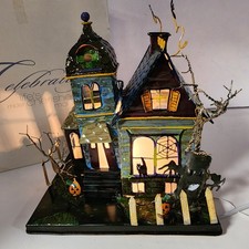 Halloween Haunted House Metal Light Up Spooky Lighted Spook house of Lloyd New picture