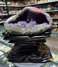 3.9kg Natural Amethyst Geode Quartz Crystal Cave Healing & Home Decor picture