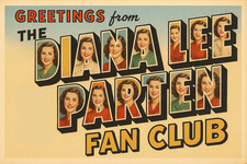 d32 Diana Lee Parten Fan Club Vintage Travel Postcard Refrigerator Magnet picture