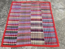 1930s,Vintage Japanese dye cotton BORO,SAKIORI,裂織,134cm×126cm picture