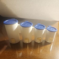 Vintage Tupperware Mini One Touch Canisters COIN HOLDERS Quarters Nickels Dimes+ picture