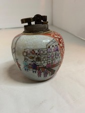 Vintage Hand-Painted Famille Rose Porcelain Table Lighter UNTESTED picture