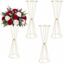 LoveCat Set of 4 Geometric Gold Vases 23.6