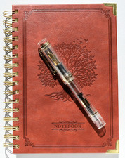 NEW JINHAO TIANDAO 1935 CLEAR  FOUNTAIN PEN W/#8 FINE CROSSED SWORDS NIB picture