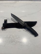 Vtg 1997 Buck 653 Nighthawk Tanto Serrated Fixed Blade Knife USA picture