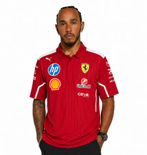 Lewis Hamilton Ferrari F1 Polo Shirt Racing 2025 Puma Formula 1 Motorsport Red picture