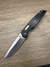 Buck 464 Large Folder Liner Lock Drop Point Black Pocket Knife Used picture