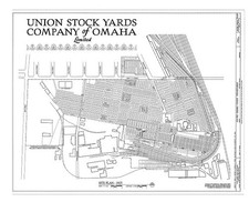 Photo:Omaha Nebraska 1925 Union Stock Yards Site Plan South Omaha picture