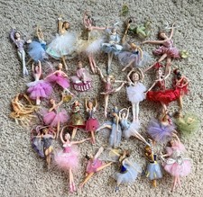 Vintage Ballerina Christmas Ornaments Lot Bulk Ballet Tree Decor Set Of 29 picture