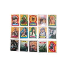 1985 GOONIES Movie Complete 15 Sticker Card Set Topps picture