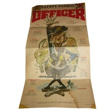 Vintage Topps TCG Safety Patrol Officer Poster No 6 Humorous Satire 10x17 1960s picture