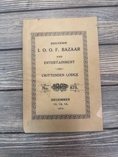 1912 I.O.O.F. Crittenden Lodge No. 875 Souvenir Bazaar Entertainment Booklet picture