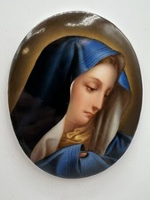 Antique 19th Century Hand Painted Porcelain Virgin Mary KPM Germany picture