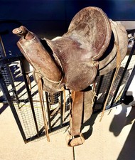Antique G.S. Garcia Slick Fork Saddle-Authentic Elko, NV c.1910-1920 picture