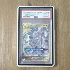 Pokémon TCG Arceus & Dialga & Palkia GX 156/236 Cosmic Eclipse 2019 Holo PSA 10 picture