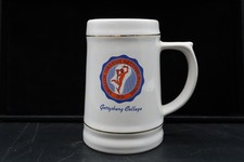 Vtg Gettysburg College Ceramic Beer Stein Mug Gold Trim Seal Logo Alumni 6