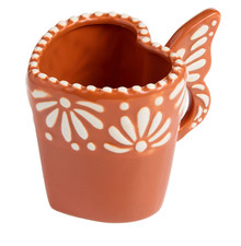 Terracotta Heart Monarch Butterfly Ceramic Mug 12 oz – Hand Painted picture