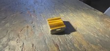 Vintage Tiger's Eye Brass Hinged Pill Box Small Trinket Snuff Box Genuine Stone picture