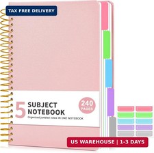 5 Subject Notebook College Ruled 240 Pages, A5(5.8