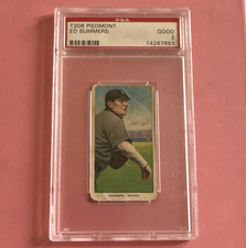 VINTAGE: PSA 2 T206 Piedmont 350 Ed Summers Detroit Pre-War Tobacco Card picture
