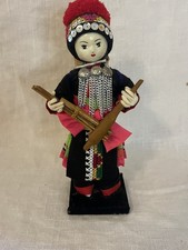 Chiangmai Thailand Vintage Hilltop Tribe Hmong Lai Handmade 8” Doll picture