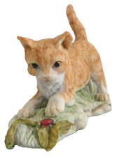 VINTAGE GINGER CAT WITH LADYBIRD BY NATURES HERITAGE PERFECT picture