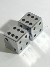 Chunky jumbo metallic rigid edge dice pair 100522@ picture