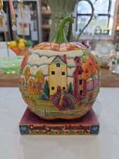 Vtg Jim Shore Heartwood Creek Count Your Blessings Pumpkin Figurine Fall Decor picture