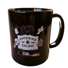 NEWLY RELEASED x Dunkin Donuts Entering Salem MA Black Ceramic Hot Coffee Mug LE picture