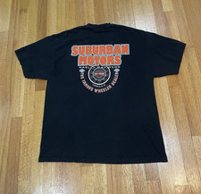 Vintage Harley-Davidson Suburban Motors Flame Pocket Biker Tee Sz XL picture