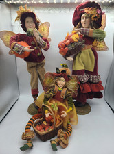 Winward Enchanted Ones Pixie Fairies Lot Of 3, Autumn, Fall, Pumpkin, Harvest picture