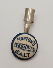 Morton's Salt It Pours Vintage Pencil Clip For Pocket Collectible Advertising picture