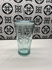 Vintage Starbucks 16oz Coffee Clear Glass Tumbler Made In Spain. picture