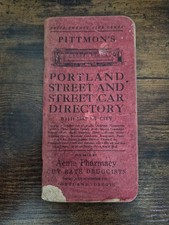 Vintage 1920s Pittmons Portland Streetcar Directory Acme Pharmacy Oregon No Map picture