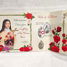  CATHOLIC Relic of St. Thérèse Pendant w/ Relic Card (Relic of St. Thérèse) picture