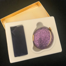 1998 Estée Lauder Crystal Sugarplum Lucidity Pressed Vintage Powder Compact EL19 picture