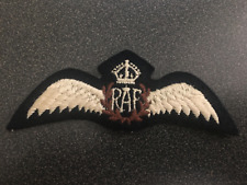 Antique Pre-WW2 RAF Royal Air Force Padded Insignia Patch Pilot's Wings picture