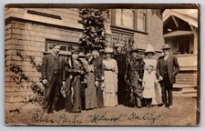 Bliss Family Party Group Shingle House Oakland California Real Photo RPPC picture