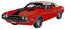 RED MUSCLE CAR iron-on PATCH embroidered AMERICAN AUTOMOBILE applique MOPAR new picture