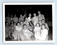 Old Vintage Photo MEN WOMEN GROUP PICTURE FOUND SNAPSHOT ANTIQUE PHOTOGRAPH picture