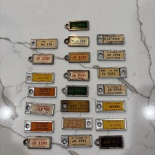 Vintage DAV Keychain License Plate Lot of 22 picture