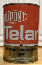 1970’s DuPont Telar Antifreeze & Summer Coolant 1 Gallon Can Full Gas & Oil picture