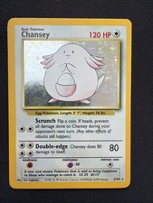 Pokémon TCG Chansey Holo Rare Card Base Set 3/102 LP picture