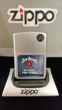 21018 ZIPPO Jim Beam Rosette Lighter. Satin Chrome. B2006 Made. Mint Condition picture