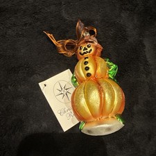 VTG 1999 Christopher Radko Leader of the Patch Jr Pumpkin Halloween Ornament picture