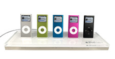 Apple Store Display iPod Nano 2nd Gen 5-Unit Acrylic Tray Dummy Set 2006 Vintage picture